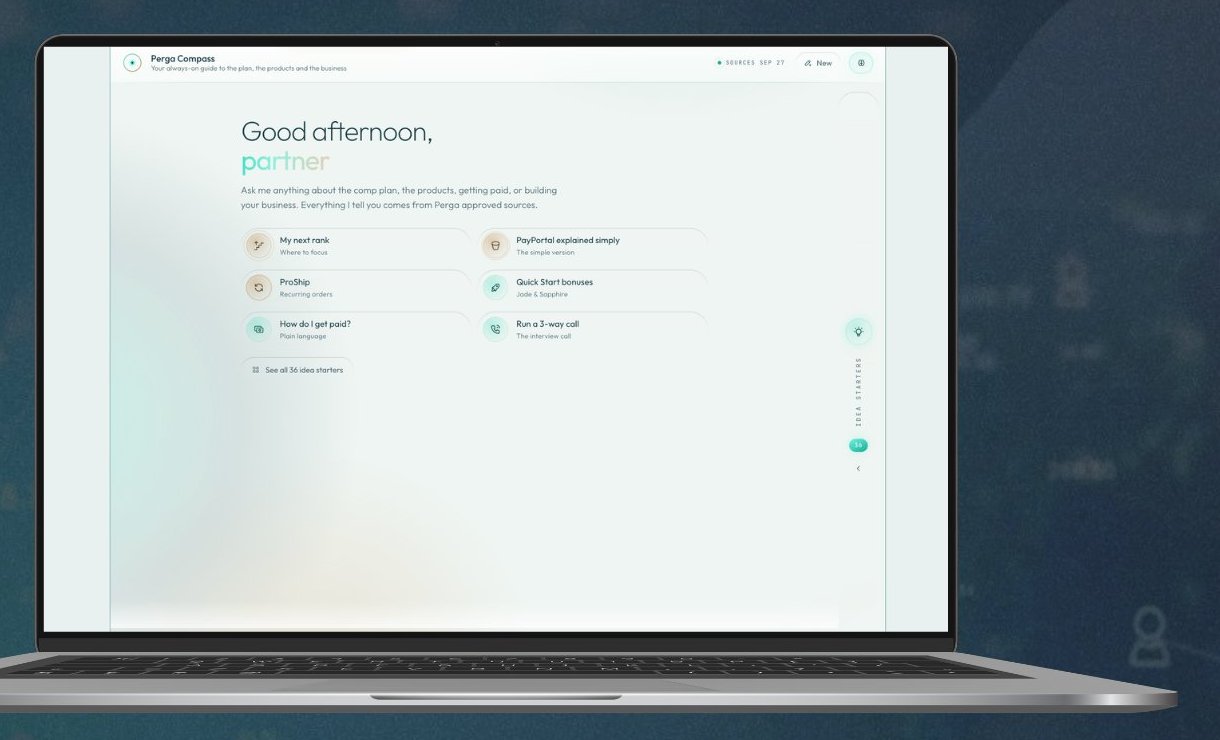 Compass AI on a laptop
